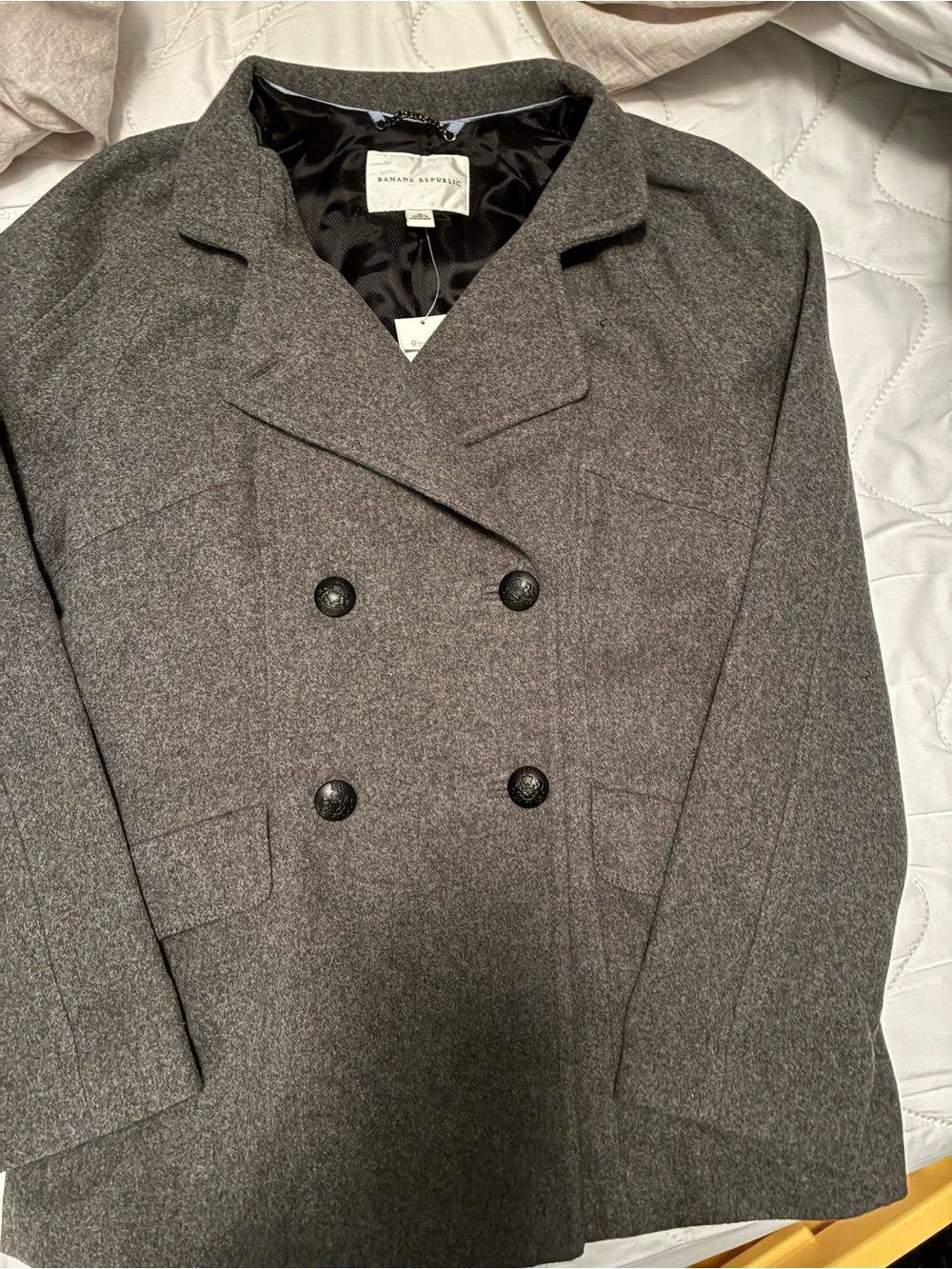 Banana Republic Double-Breasted Wool Peacoat NWT